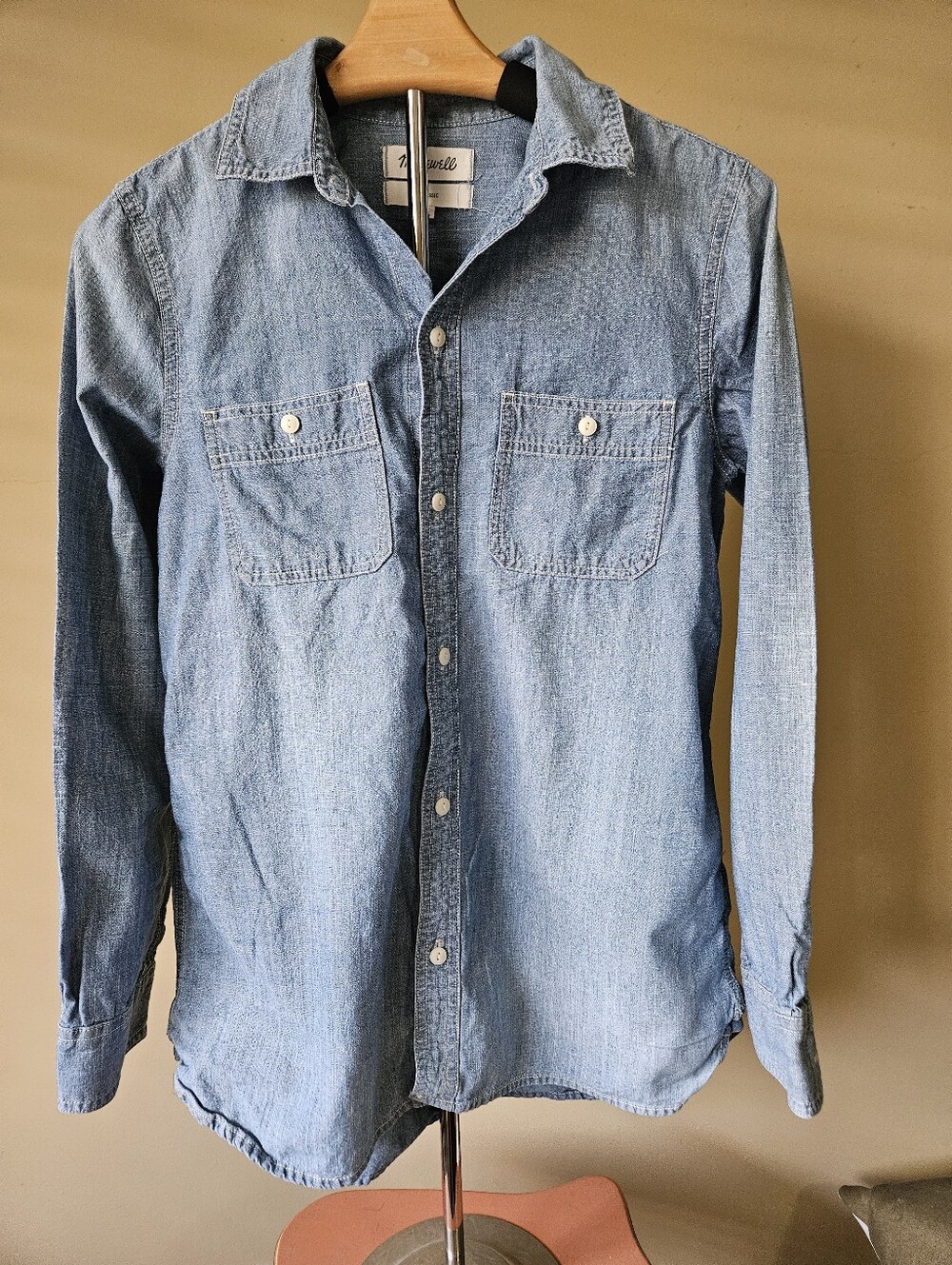 Madewell Classic Chambray Denim Button Down Shirt - Size S